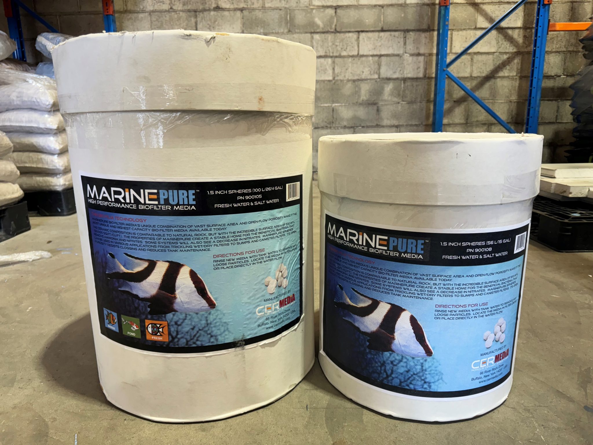 Marine Pure Rocks MarinePure Spheres 56L Half-Drum - Aqua Premium