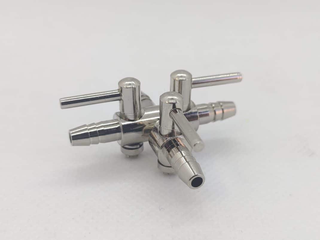 Nisso Air line Splitter with Valve - 3 Way