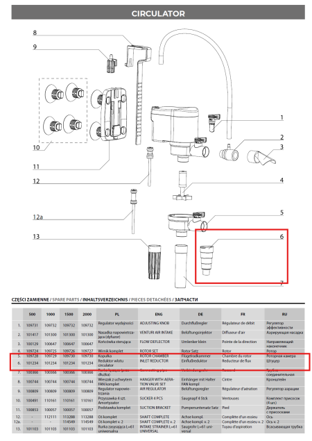 Aquael Pipe Inlet Reductor