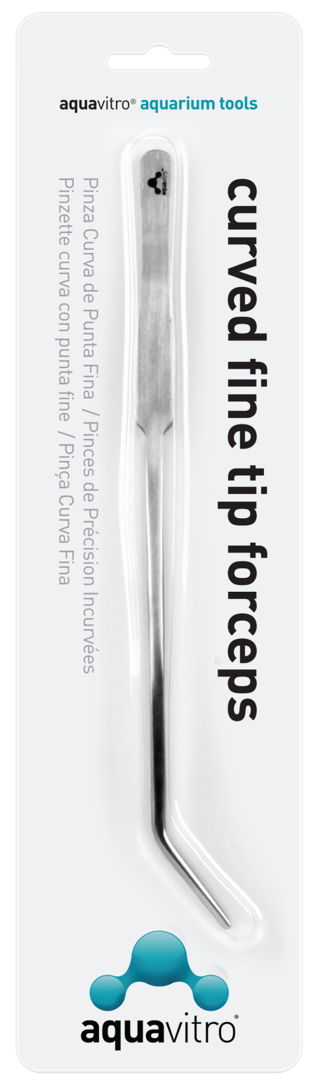 Aquavitro Curved Fine Tip Forceps 25cm