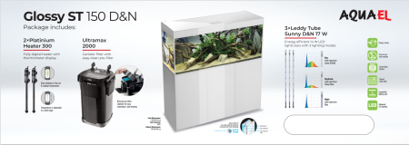 Aquael Glossy 150 White Package 405Lt