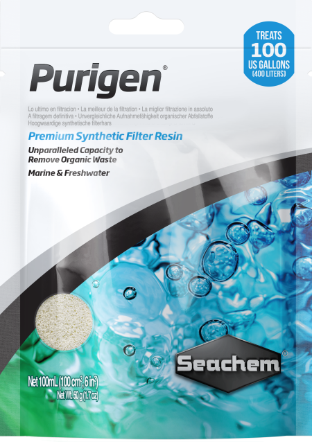 Seachem Purigen 100mL (Bagged) filtration resin bag product package
