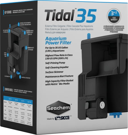 Seachem Tidal 35 Hangon Filter retail box